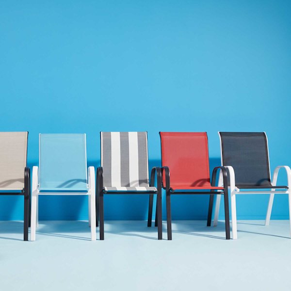 Stackable Sling Patio Chair Red