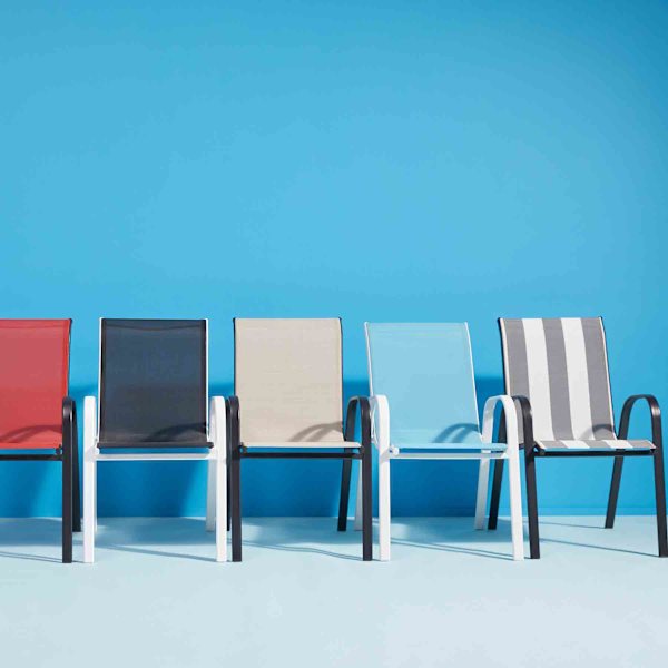 Striped sling chair hot sale