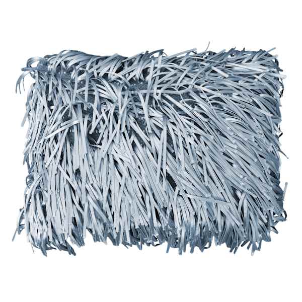 Silver Shag Throw Pillow, 14x20