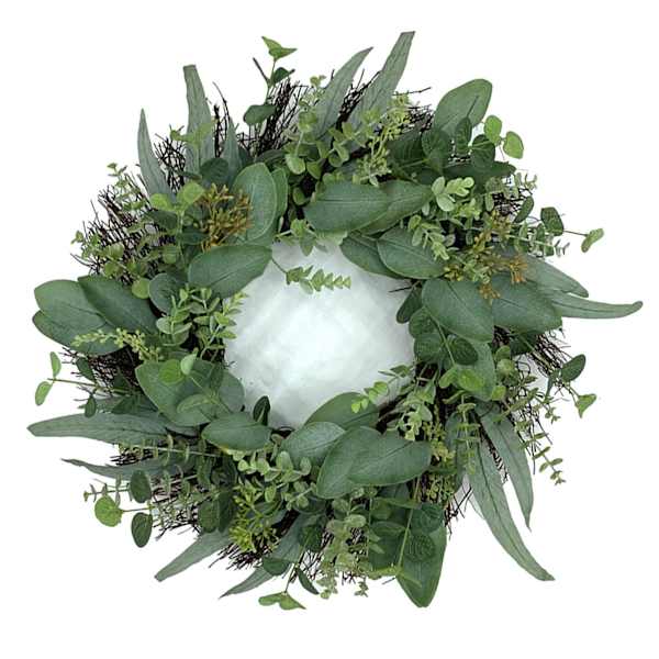 Mixed Greenery Wreath, 22"