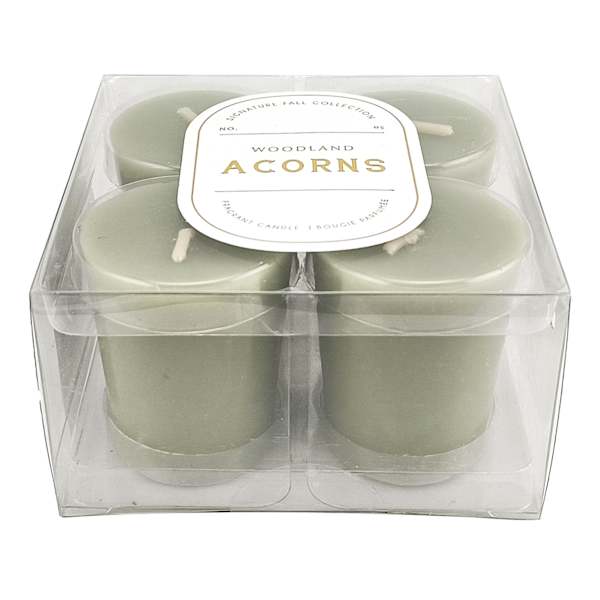4-Piece Woodland Acorns Scented Votive Candle Set