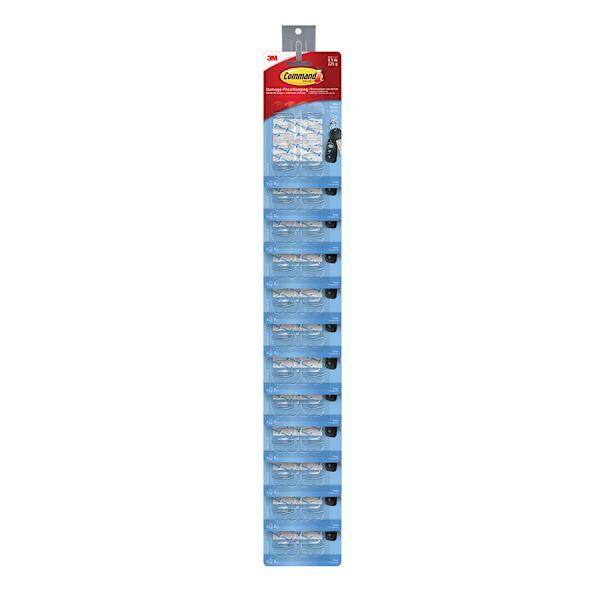 Command 6-Pack Clear Mini Hooks, .5lb