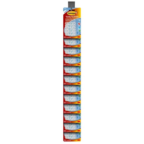 Command Clear Decorating Clips with Clear Strips, 20-Clips/Pack