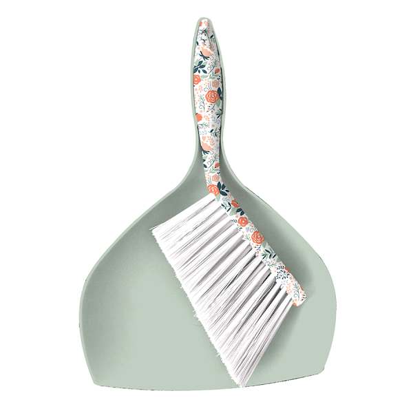 Floral Dustpan Brush