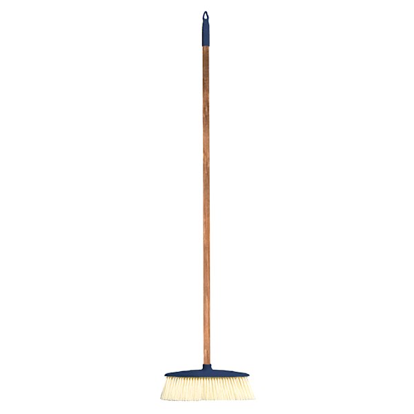 Distressed Bamboo Canoe Broom