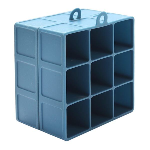 2-Piece Blue Silicone Ice Cube Tray