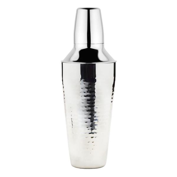 Hammered Stainless Cocktail Shaker, 24oz