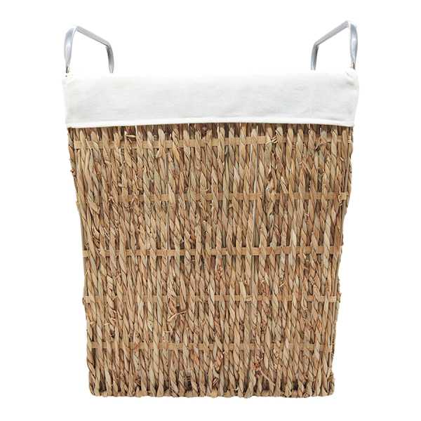 Twisted Wicker Rectangle Laundry Hamper, Small