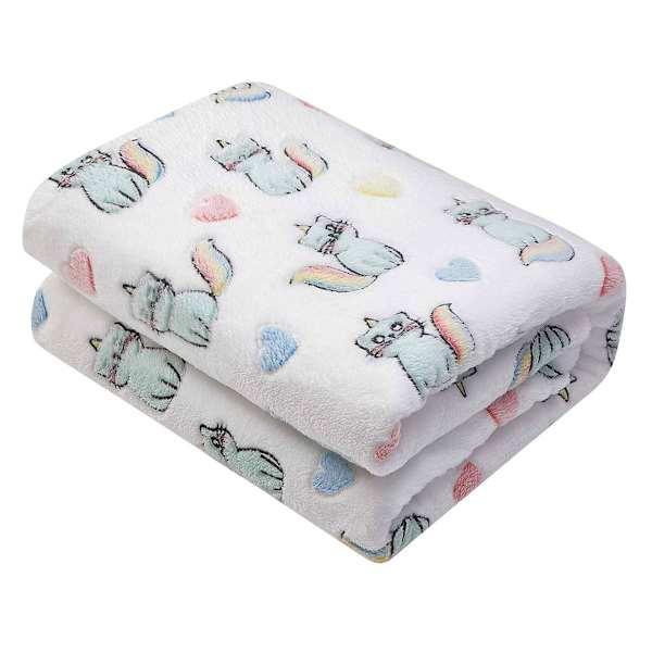 Tiny Dreamers Caticorn Glow in the Dark Throw Blanket, 50x60