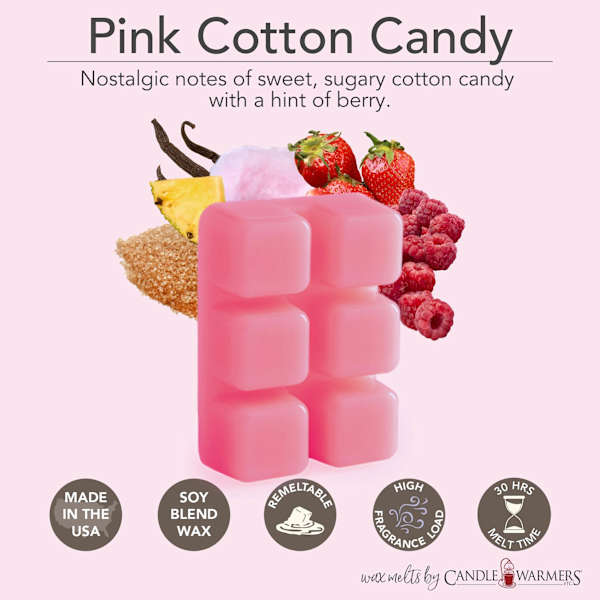 Pink Cotton Candy Scented Wax Melts, 2.5oz