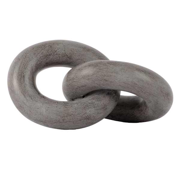 Honeybloom Grey Interlocking Rings Decor, 7.5"