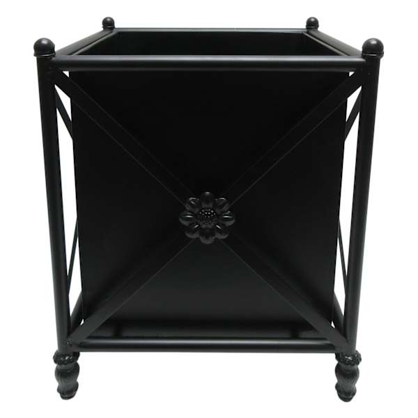 Black Metal Rectangle Stand Planter, Large