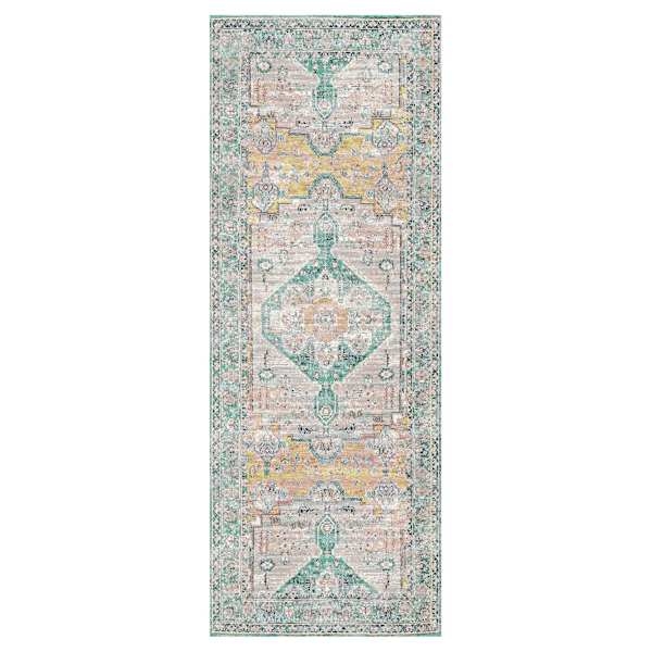 Cameron Multicolor Pastel Runner Rug, 22x59