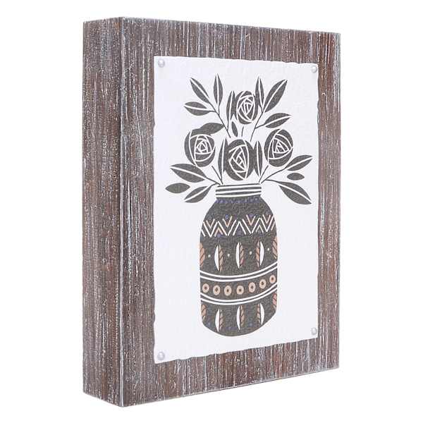 Tracey Boy Floral Vase Block Sign, 10"