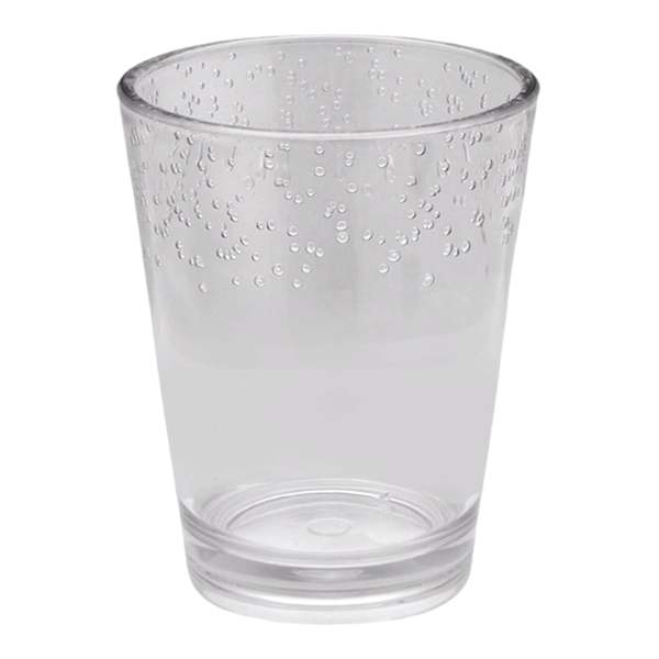 Clear Bubble Acrylic Double Old Fashioned Glass