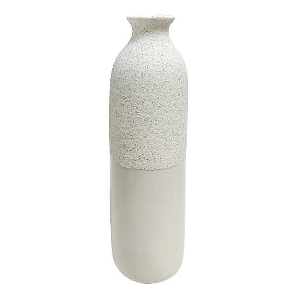 Honeybloom White Ceramic Vase, 9.3"