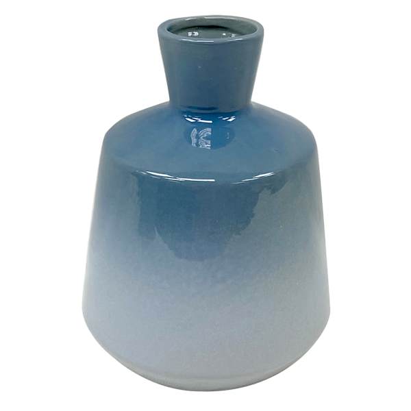 Ty Pennington Blue Ceramic Vase, 6"