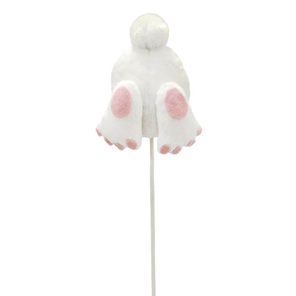 Homespun Easter Bunny Tail Pick, 13"