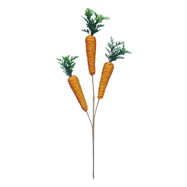 Homespun Easter 3-Carrot Pick, 20"