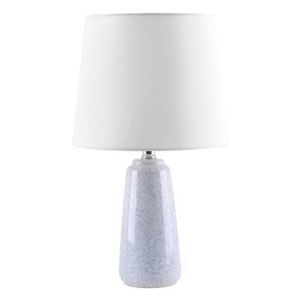 Ty Pennington Light Blue Ceramic Small Table Lamp with Shade, 18"