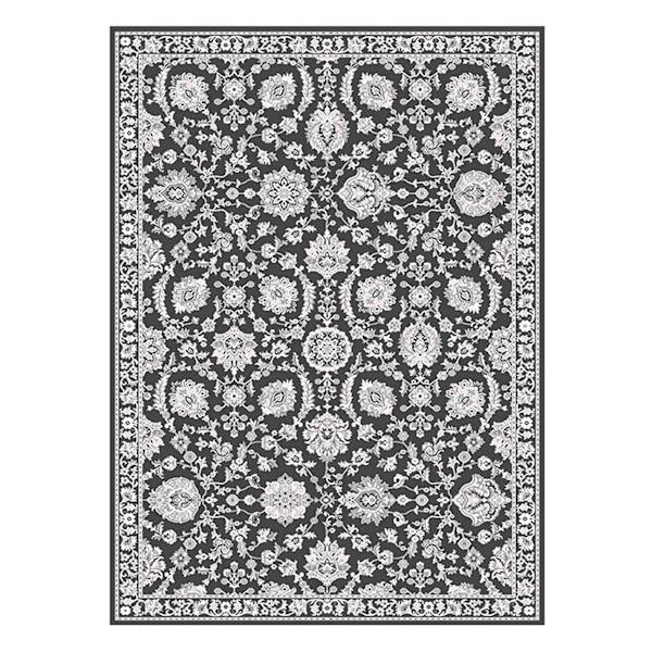 (B845) Providence Tiffany Grey Floral Area Rug, 5x7