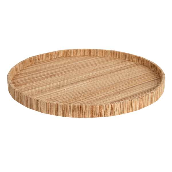Honeybloom Brown Seagrass Woven Round Tray, 16"