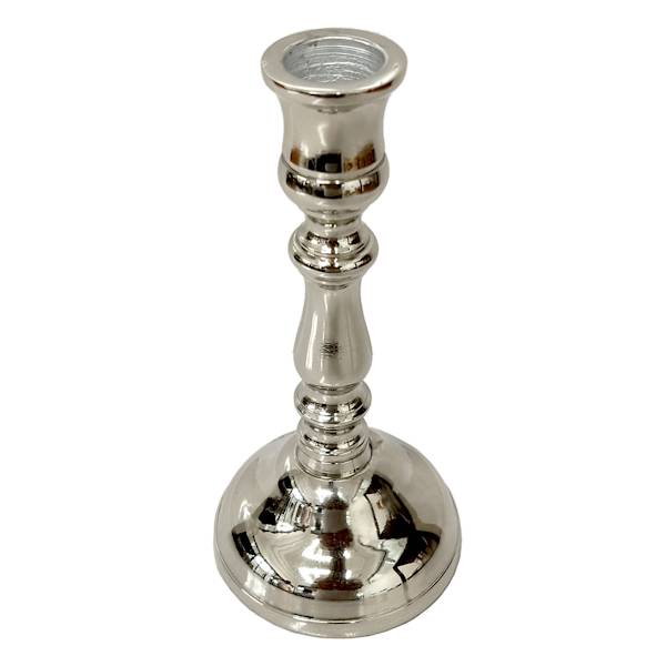 Silver Taper Candle Holder, 6"