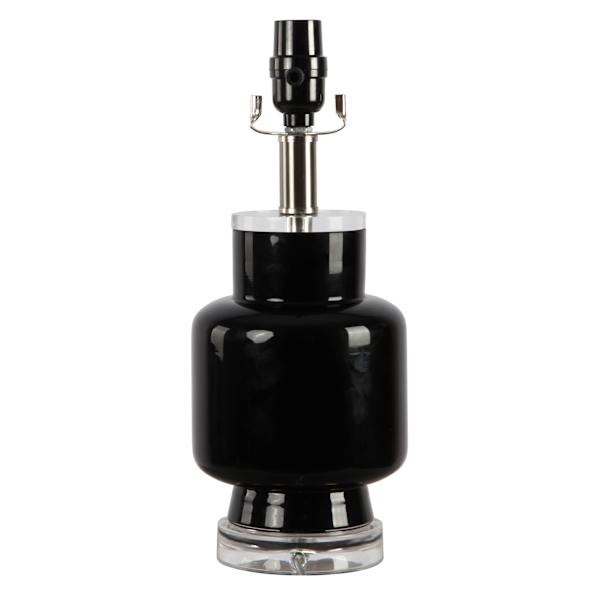 Laila Ali Black Glass Modern Accent Lamp, 14"