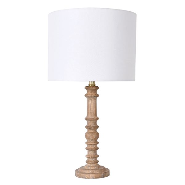 Honeybloom Spindle Medium Table Lamp with Shade, 25"