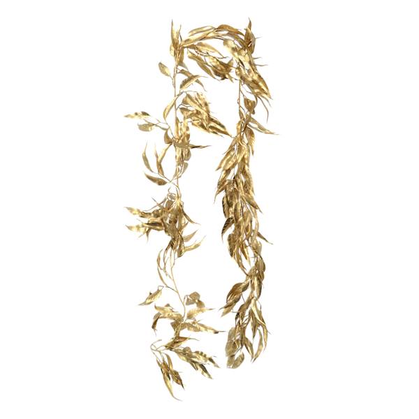 Metallic Gold Eucalyptus Garland, 72"