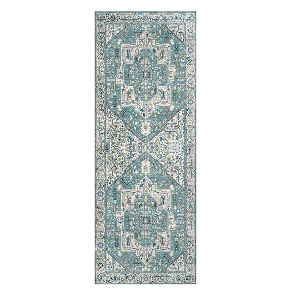Cameron Blue & Ivory Runner Rug, 22x59
