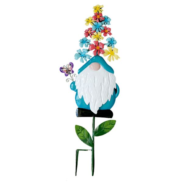 Sunny Club Multicolor Flower Cap Gnome Yard Stake, 23.6"
