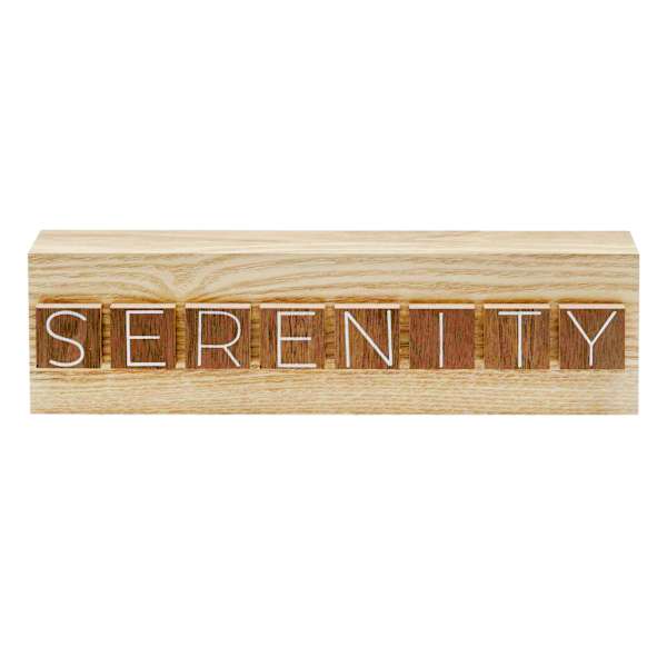 Serenity Block Sign, 11x3