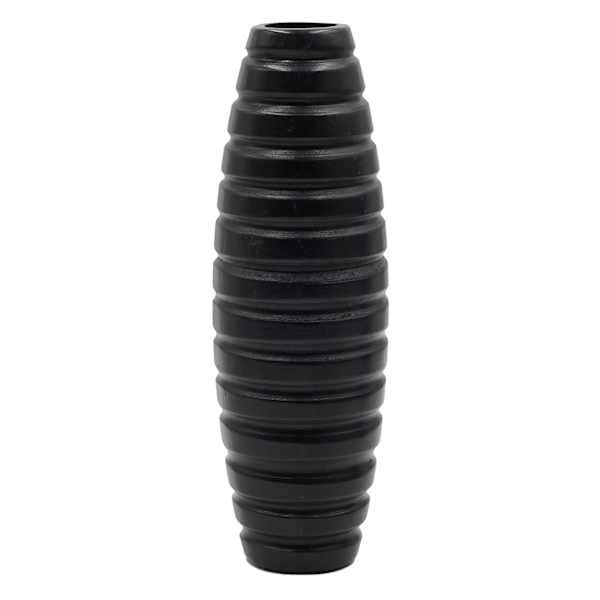 Black Faux Wood Vase, 12"