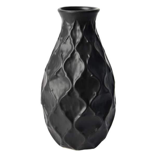 Providence Helen Black Quatrefoil Vase, 12"
