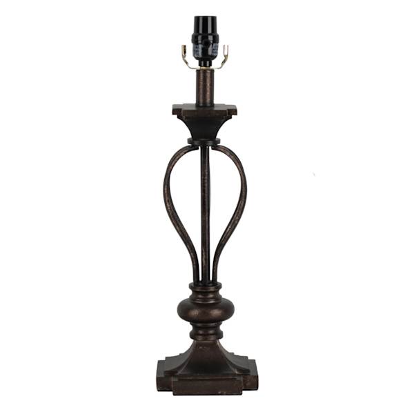 Bronze Open Metal Table Lamp, 21"