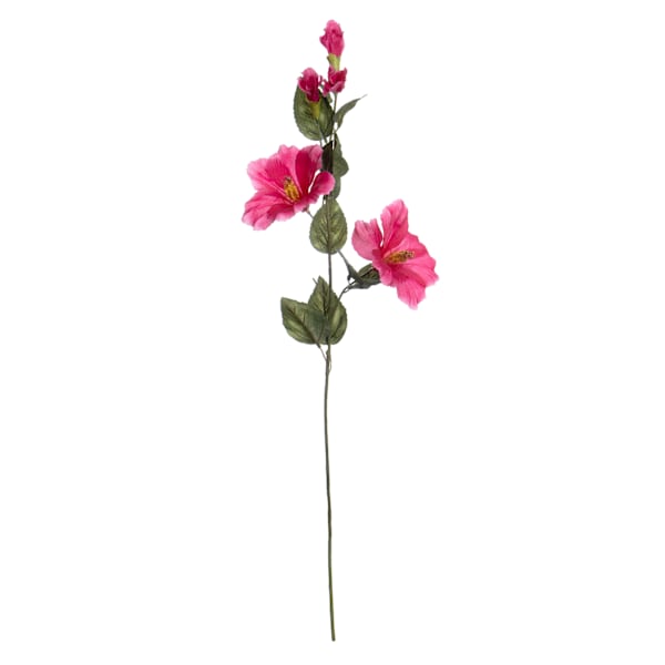 Dark Pink Hibiscus Floral Spray, 33"