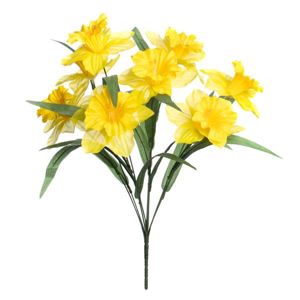 Yellow Daffodil Floral Bush, 18"