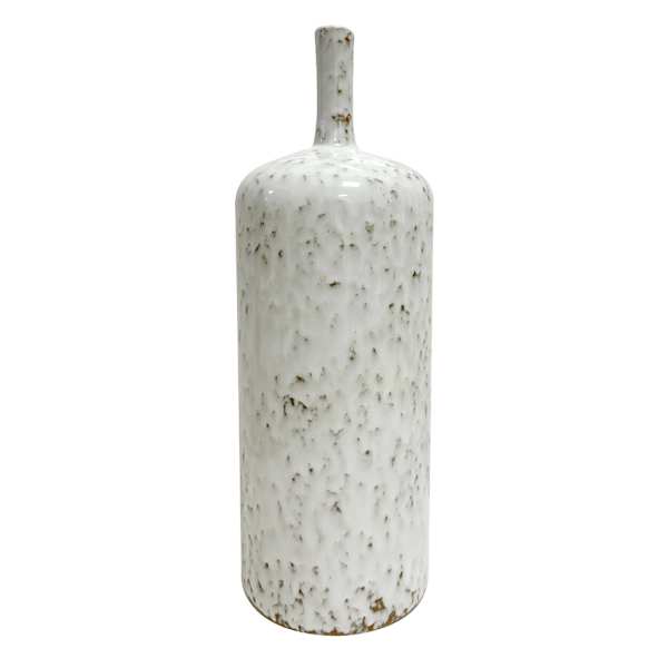 Honeybloom Emily White & Brown Ceramic Vase, 14"