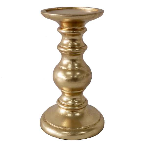 Providence Gold Stacked Orb Candle Holder, Small