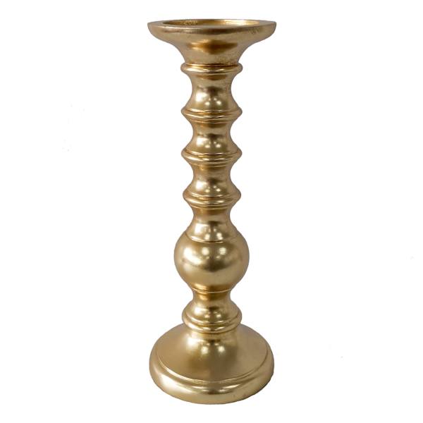 Gold Stacked Orb Candle Holder, Large