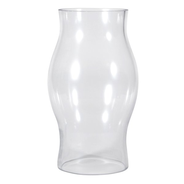 Clear Glass Open Ended Hurricane, 8.7"
