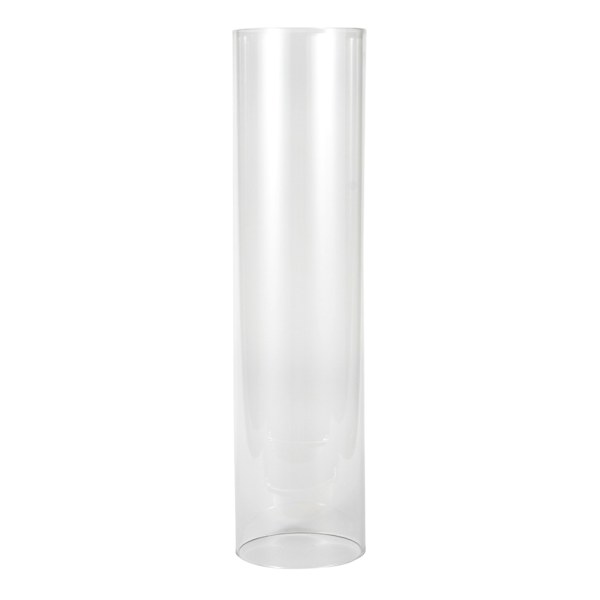 Clear Glass Open Ended Hurricane, 16"
