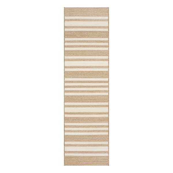 (E456) Honeybloom Lester Natural Striped Outdoor Runner, 2x7