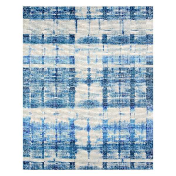 (E459) Ty Pennington Hale Indigo Flatweave Area Rug, 8x10