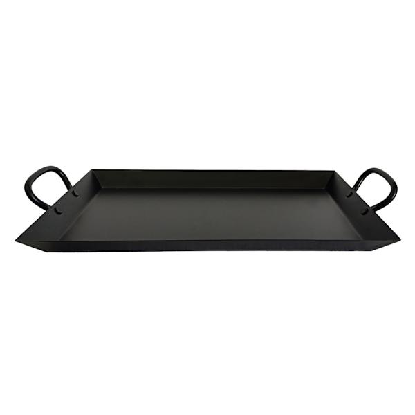 Found & Fable Black Metal Serving Tray with Handles