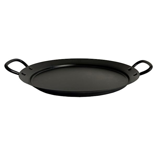 Found & Fable Black Round Charger Plate with Handle