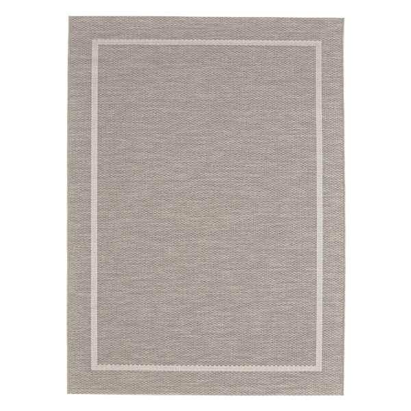 (E198) Honeybloom Prisma Ivory Border Indoor & Outdoor Area Rug, 5x7