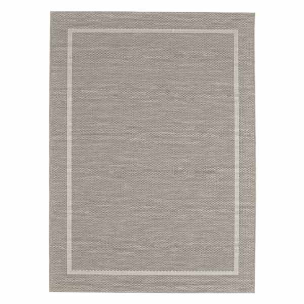 (E198) Honeybloom Prisma Ivory Border Indoor & Outdoor Area Rug, 8x10