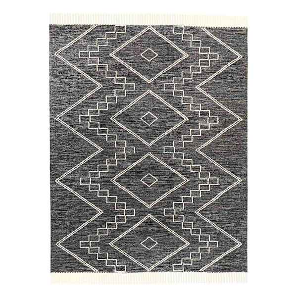 (B711) Honeybloom Grey Area Rug, 7x10